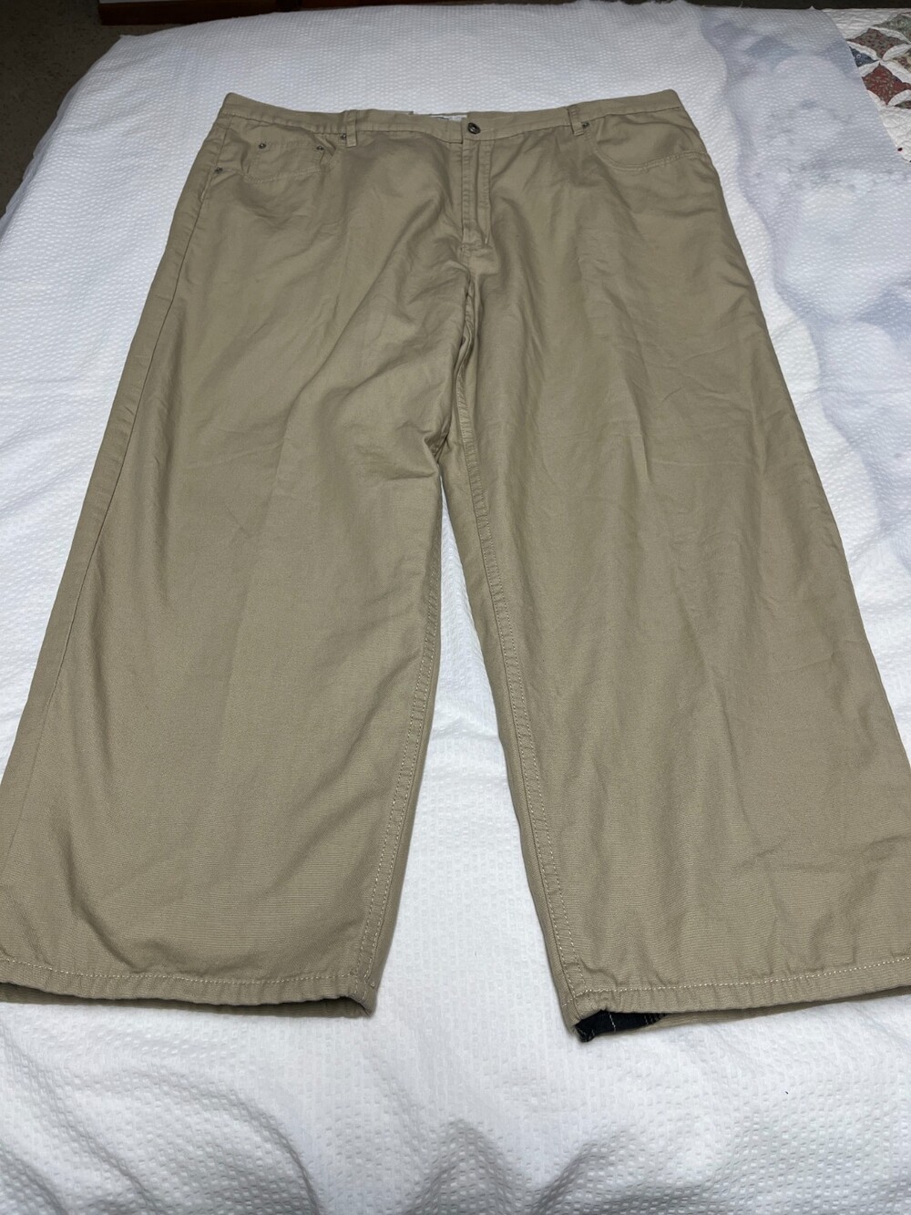 Men's Field Gear 46X30 pants with flannel lining Tan with mulitcolor plaid NWT